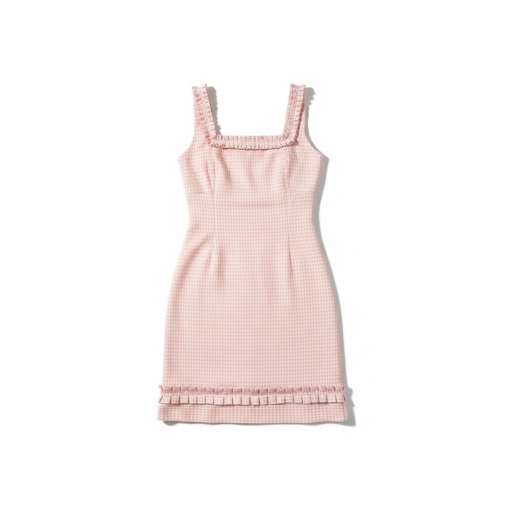 Pink and White Gingham Dress size M